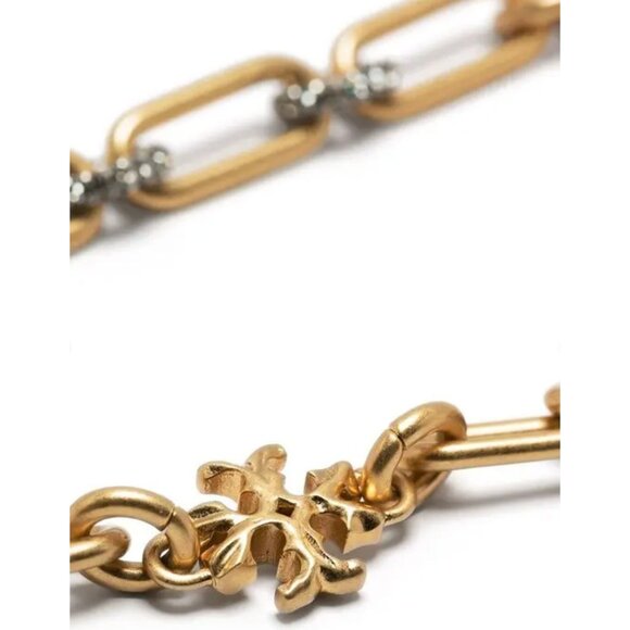 TORY BURCH ROXANNE CHAIN PAVÉ CHUNKY NECKLACE - Picture 6 of 6